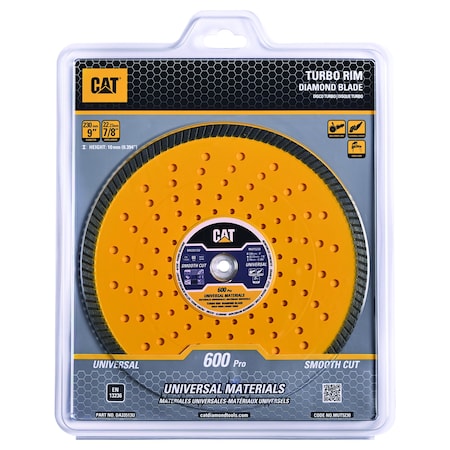 Caterpillar 600 Pro Universal Turbo Diamond Blade 9-In - 230mm DA33513U